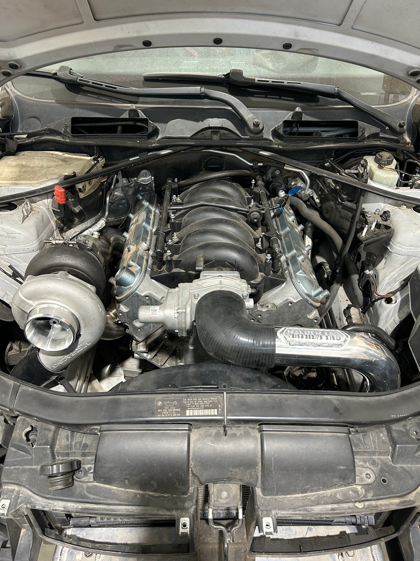 MayhemFab LSE90 Single Turbo kit T4 flange- Hotside+Coldside+Turbo/Intercooler/BOV/Wastegate