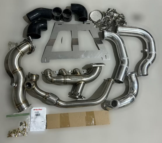 MayhemFab LSE90 Single Turbo kit T4 flange- Hotside+Coldside+Turbo/Intercooler/BOV/Wastegate